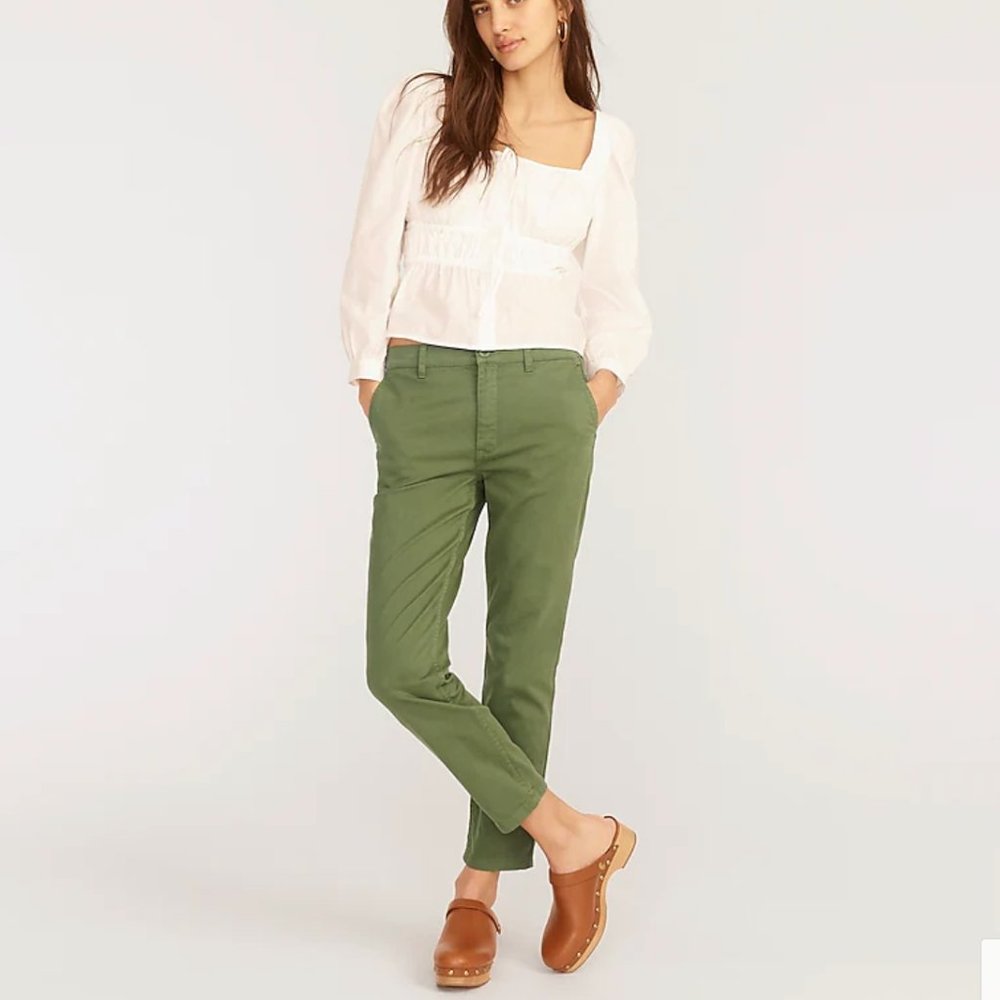 J. Crew Petite vintage slim-straight stretch chino pant